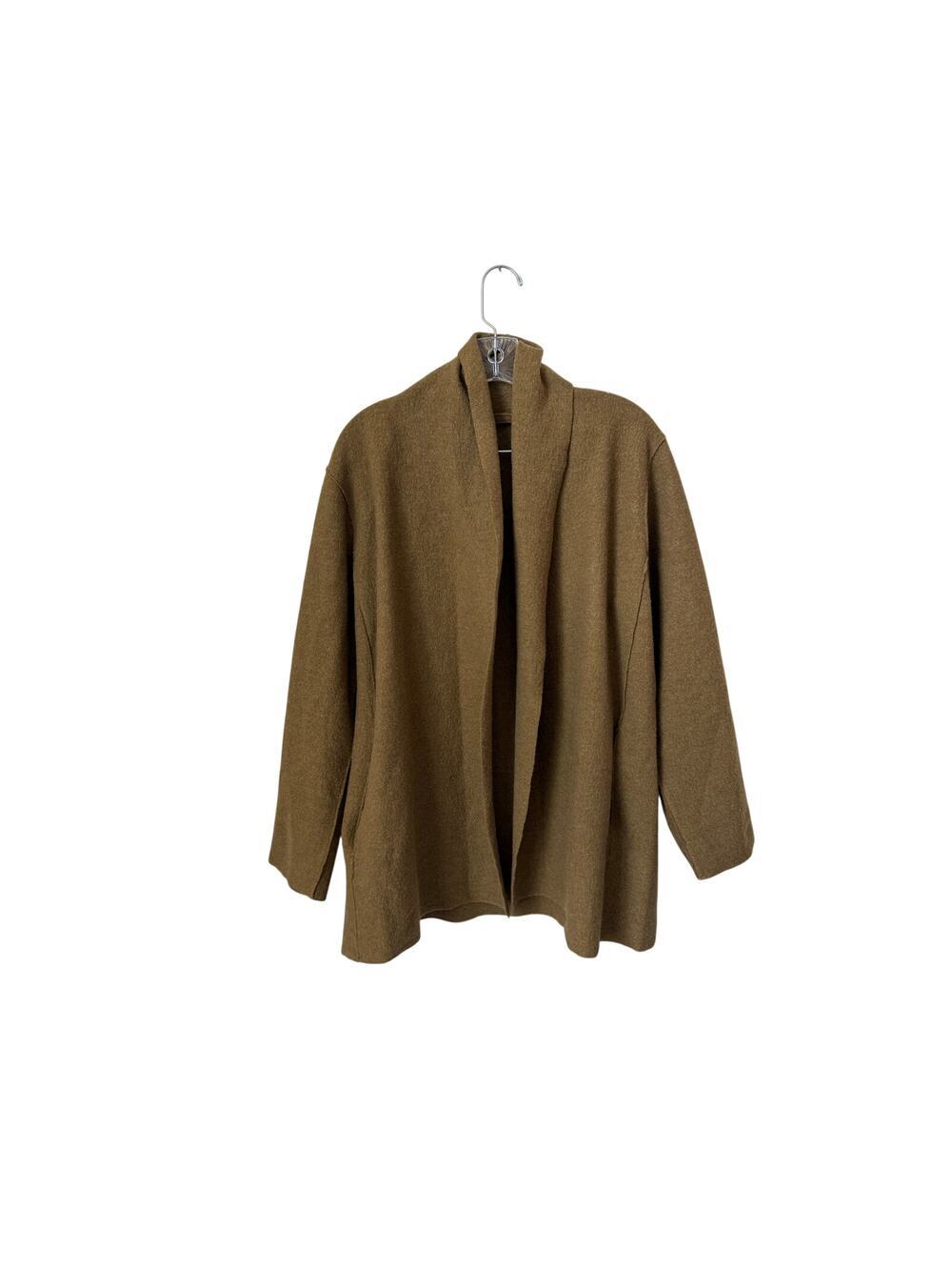 Eileen Fisher Lightweight Boiled Wool Cardigan 100% Wool Size Small